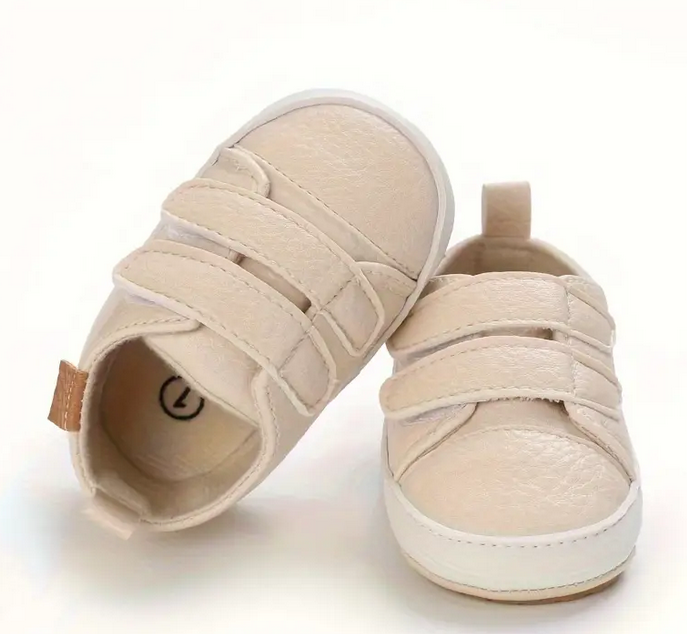 Baby Shoes 2 Pairs - Light Grey and Creamy Pink