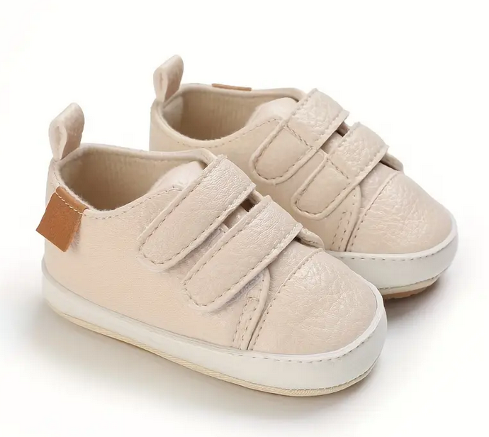 Baby Shoes 2 Pairs - Light Grey and Creamy Pink