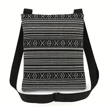 Pug Print Cross Body Bag with Adjustable Strap