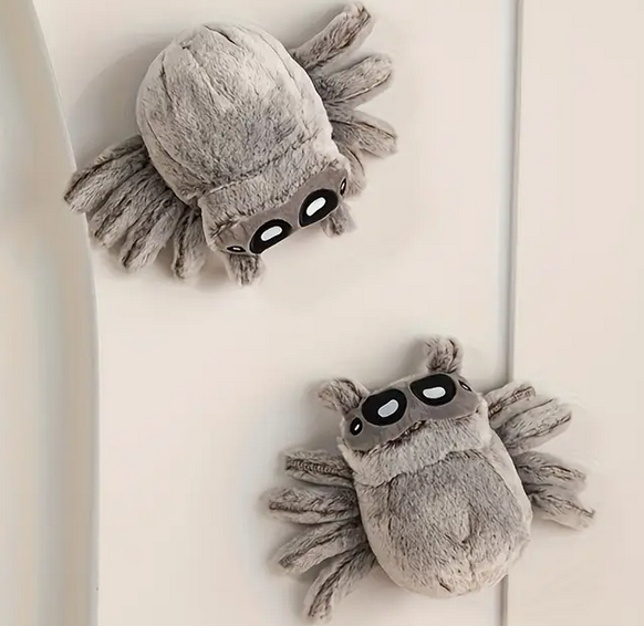 Jumping Spider Plush Toy for kids - Grey and Brown