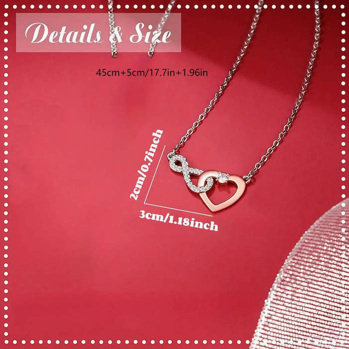 Eternal Love Pendant Necklace with Gift Card and Gift Box