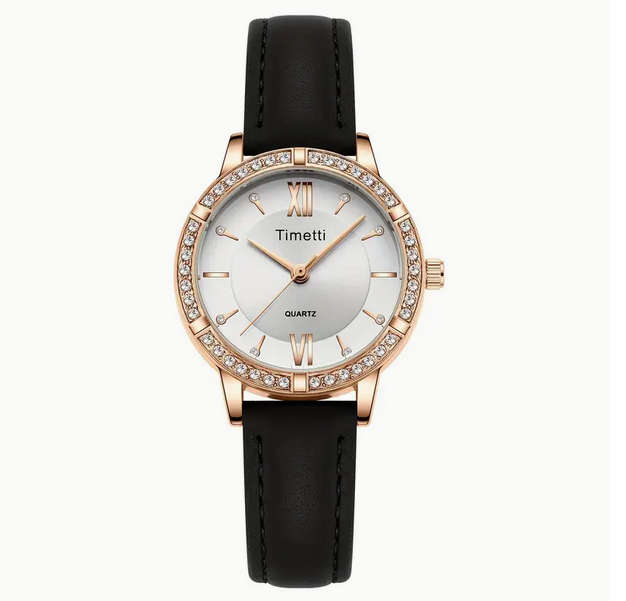 Watch and Floral Embossed Wallet with Bracelet and Gift Card