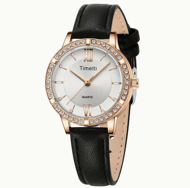 Watch and Floral Embossed Wallet with Bracelet and Gift Card
