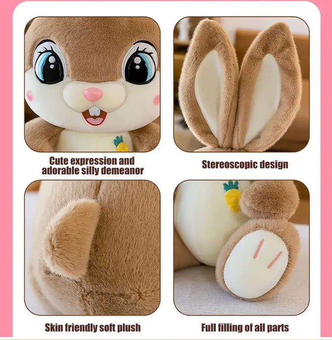Bunny Plush Toy for Kids - Pink
