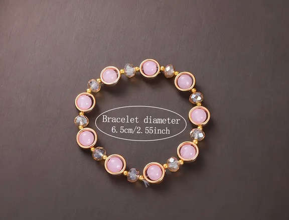 Watch and Jewellery Set - Pink and Rose Gold