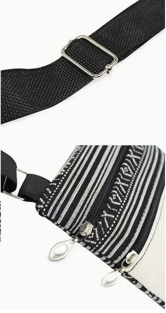 Pug Print Cross Body Bag with Adjustable Strap