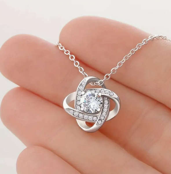 Love knot Pendant Necklace with Gift Card and Gift Box