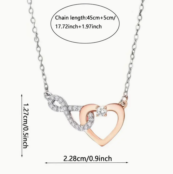 Eternal Love Pendant Necklace with Gift Card and Gift Box