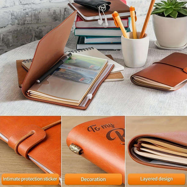 Vintage Heart Message Embossed Journal with Wrap Closure