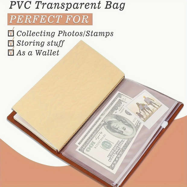 Vintage Embossed Faux Leather Journal with Wrap Closure