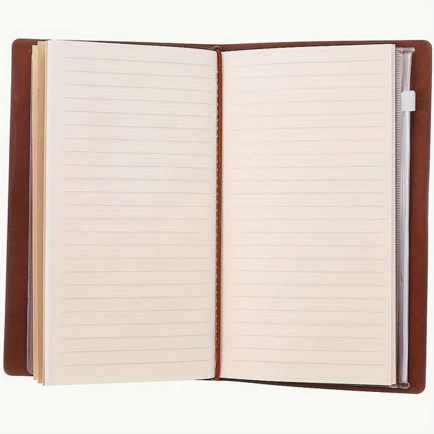 Vintage Embossed Faux Leather Journal with Wrap Closure