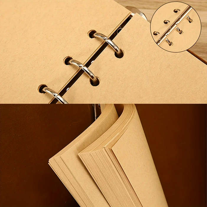 Vintage Maple Leaf Embossed Journal with Wrap Closure - Tan