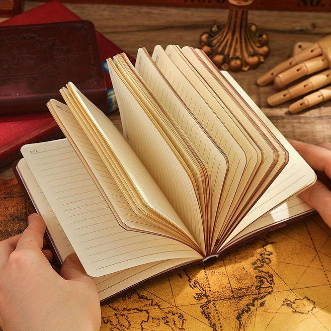 Vintage Rose Embossed Journal  - Dark Brown