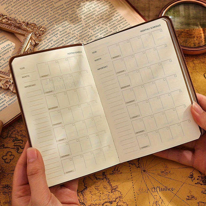 Vintage Rose Embossed Journal  - Dark Brown