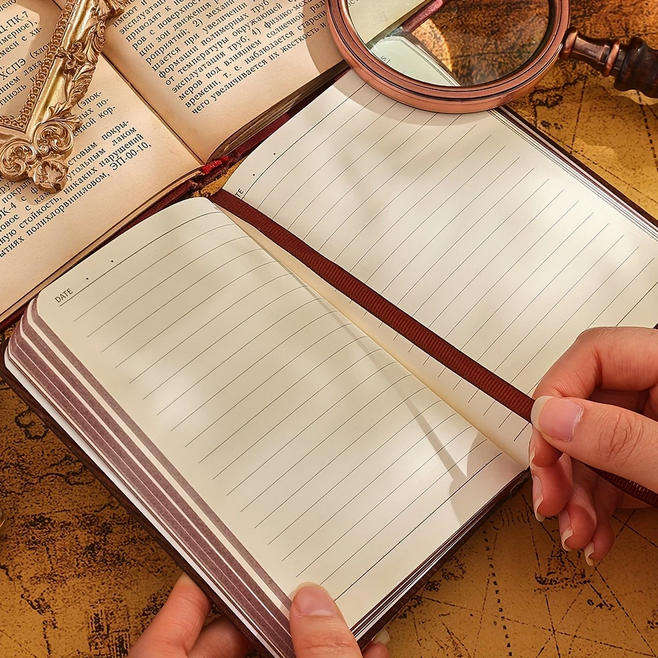 Vintage Rose Embossed Journal  - Dark Brown