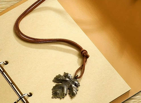 Vintage Tree Embossed Journal with Wrap Closure - Brown