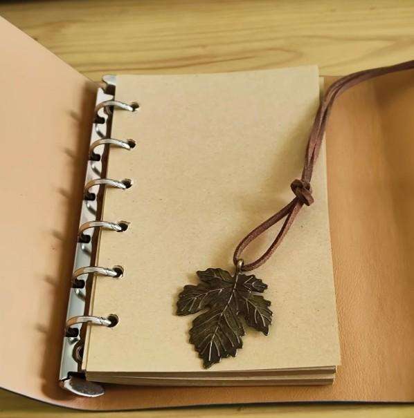 Vintage Tree Embossed Journal with Wrap Closure - Brown