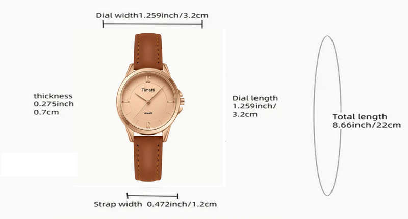 Watch and Floral Embossed Wallet - Tan