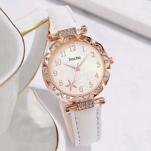 Watch and Jewellery Set - White and Rose Gold