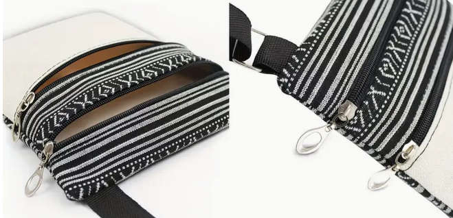 Pug Print Cross Body Bag with Adjustable Strap