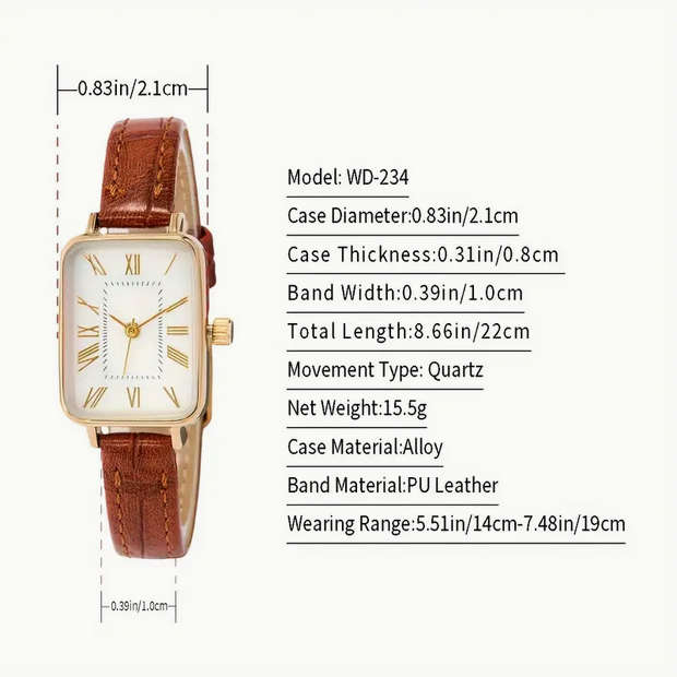 Elegant Vintage Watch and Jewelry set for Ladies (Earrings & Necklace)