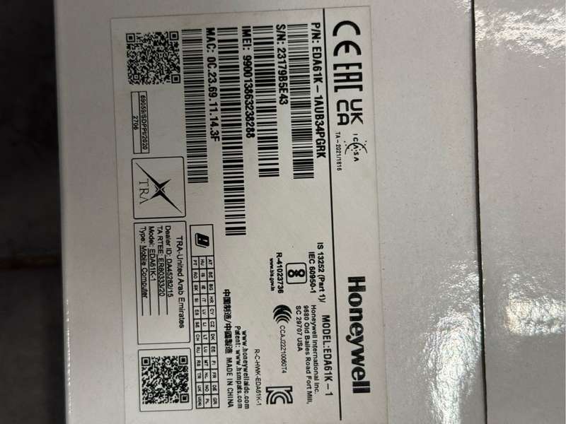 SCANNER Honeywell (EDA61K-HB-2)