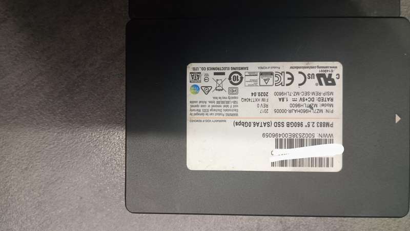 Samsung PM883 960GB 2.5" Sata SSD
