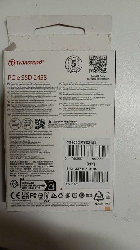 500gb Transcend PCIe Gen4 Nvme SSD