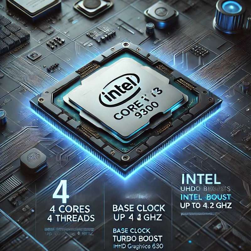 Intel Core i3 9th Generation Processor( Up to 4.2GHz/ 4Cores /4 Theeads