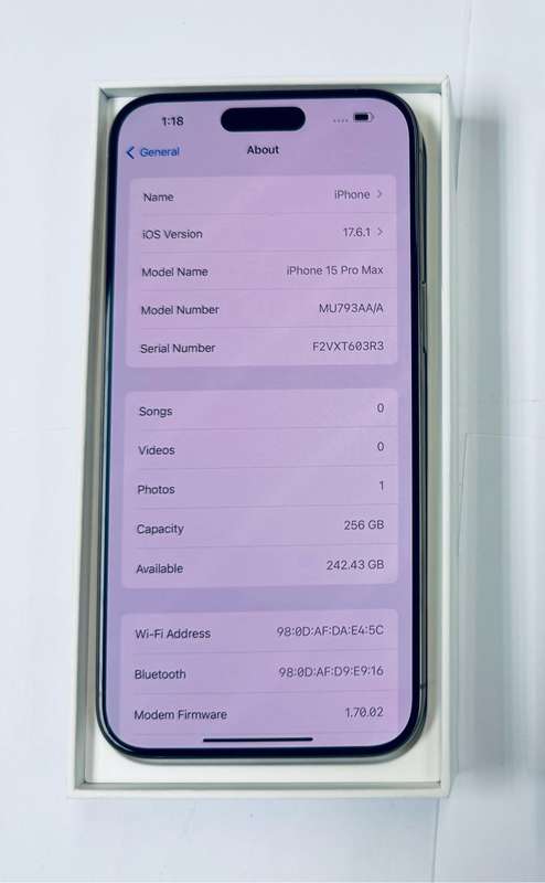 iPhone 15 Pro Max 256GB