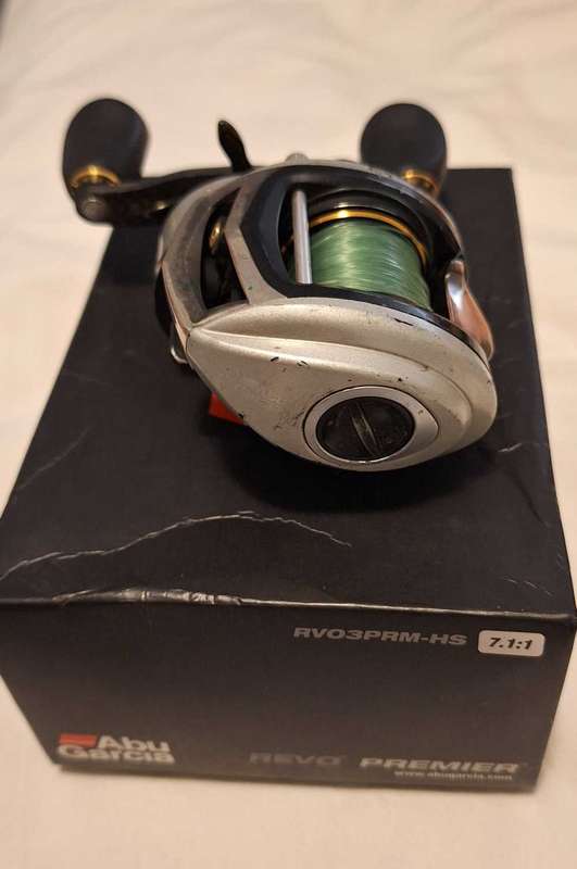 Abu Garcia Revo Premier Gen 3 baitcasting reel, including box.