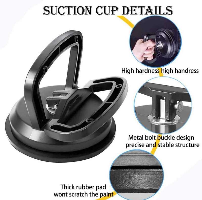 All-Purpose Strong Heavy-Duty Car Dent Puller Suction Cup - Black