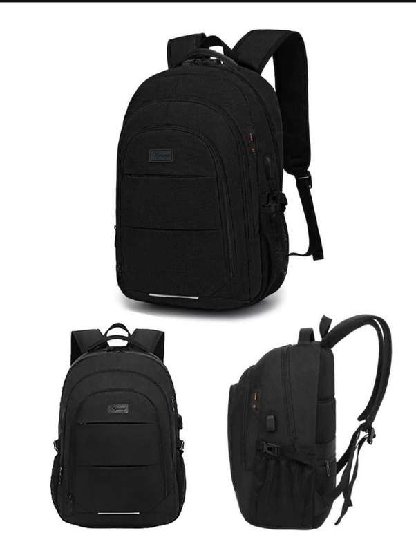 35L Laptop Backpack with USB Charging Port Waterproof For Travel/ Student