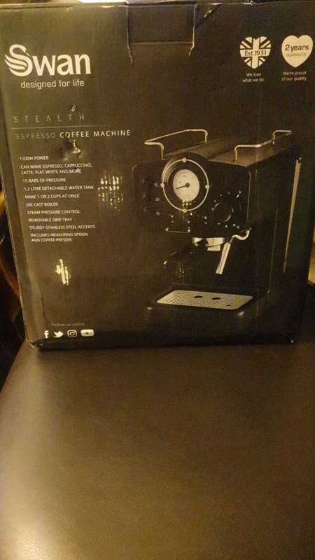 Brand New!! Swan Stealth Espresso Coffee Machine