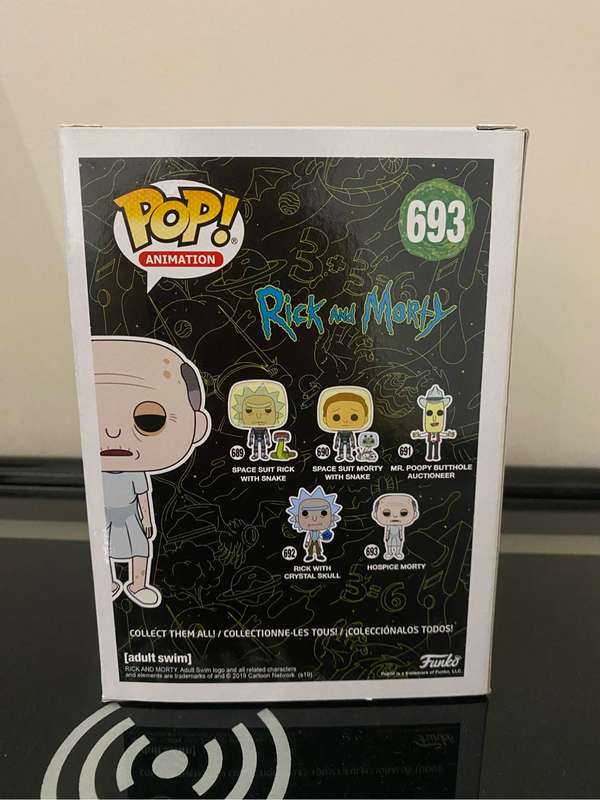 Signed David Angelo roman Morty funko pop with certificate of authenticity