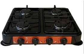 4 Plate Black European Style Gas Stove