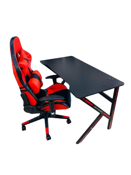 Ergonomic Gaming Chair & Desk Set  Adjustable, Sturdy, and Comfortable for Gamers