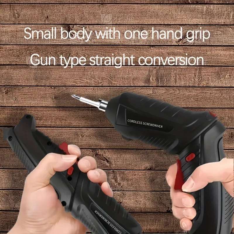 Cordless Electric Drill  Screwdriver Multi-Head, Dual-Purpose Rechargeable Lithium Battery