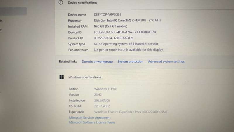 Lenovo V15 G4 15.6" Core i5 13th Gen 16GB RAM 512GB SSD With 34 Months Manufacturer Warranty