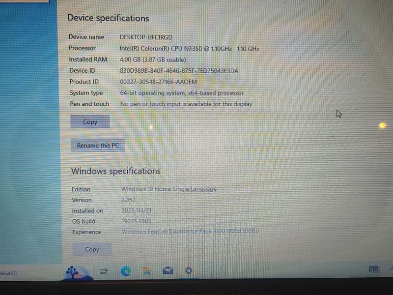 Asus E402N Intel Celeron N3350 Processor 14" HD Display 4GB RAM 500GB HD WINDOWS 10
