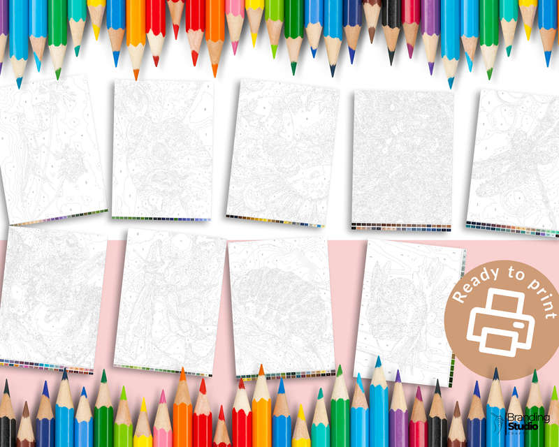 Adult Colour By Number: Insect Colouring Book (E-Book)