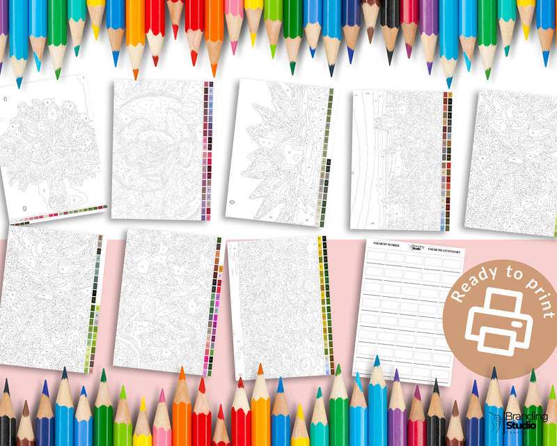 Adult Colour By Number: Floral Colouring Book (E-Book)