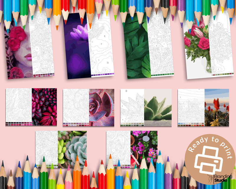 Adult Colour By Number: Floral Colouring Book (E-Book)