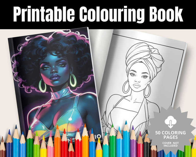 Black Queens Fashion: Celebrating the fashion queens Colouring Book (E-Book)