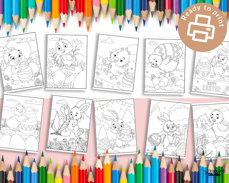 Easter Kids Colouring Book (Kids Books) (E-Book)