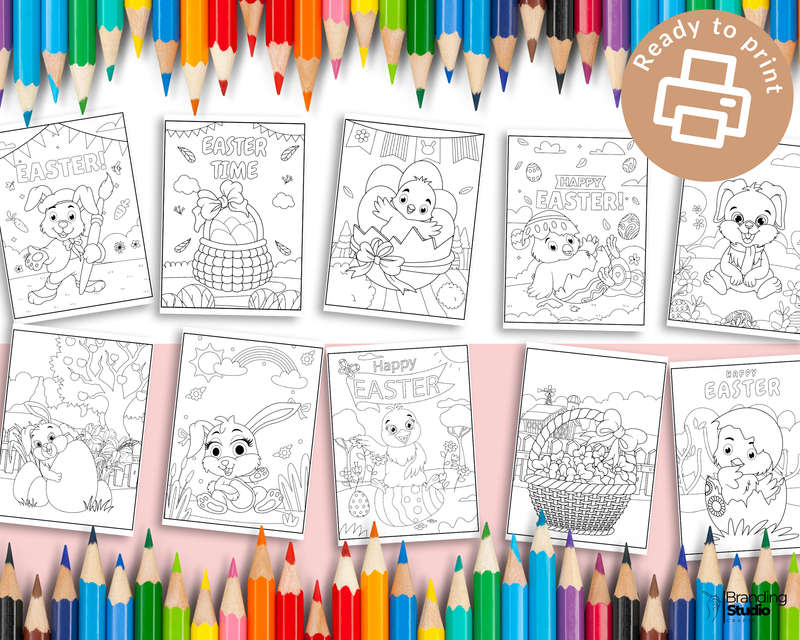 Easter Kids Colouring Book (Kids Books) (E-Book)
