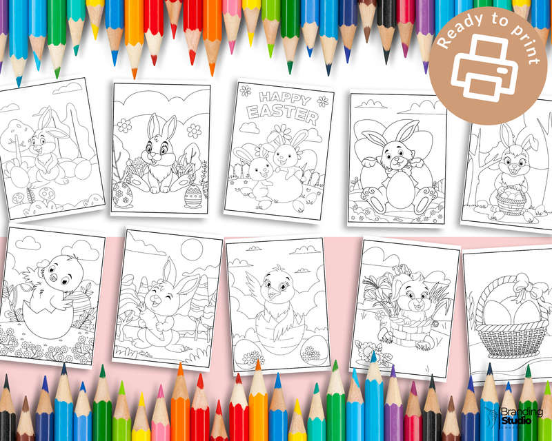 Easter Kids Colouring Book (Kids Books) (E-Book)