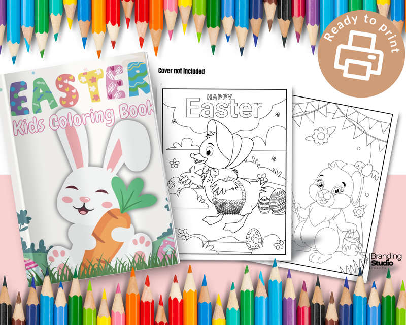 Easter Kids Colouring Book (Kids Books) (E-Book)