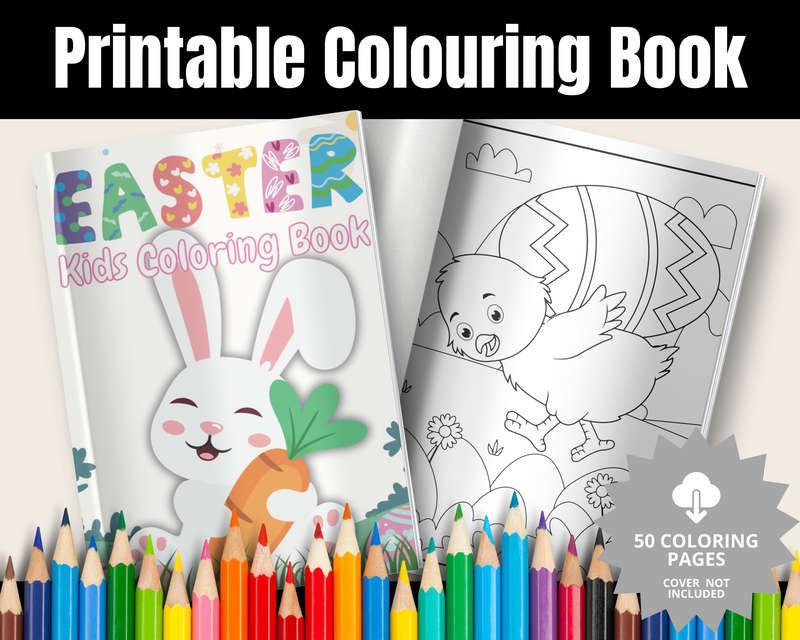 Easter Kids Colouring Book (Kids Books) (E-Book)