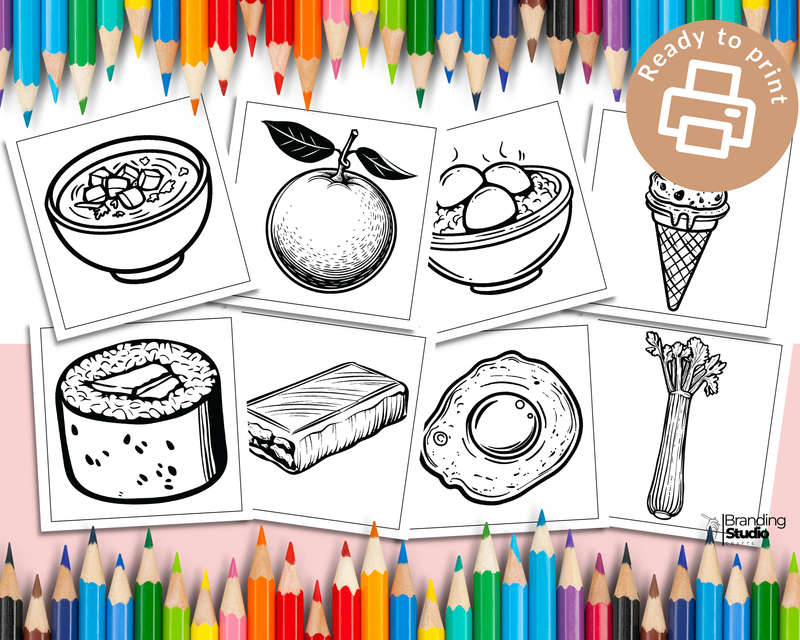 Foodie Colouring Book: Bold and easy: Food, snacks and drinks vol 1 (E-Book)